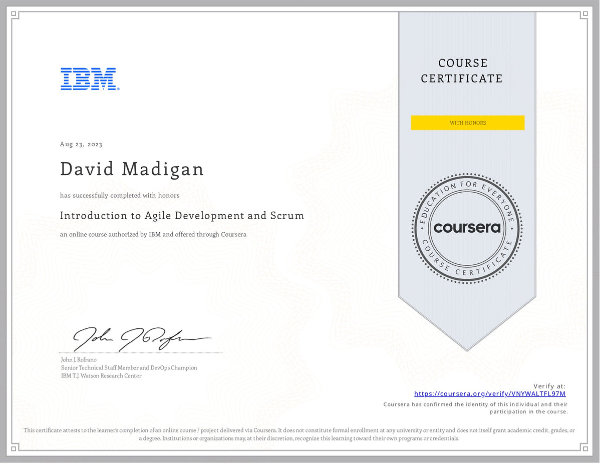 Introduction to Agile Development and Scrum