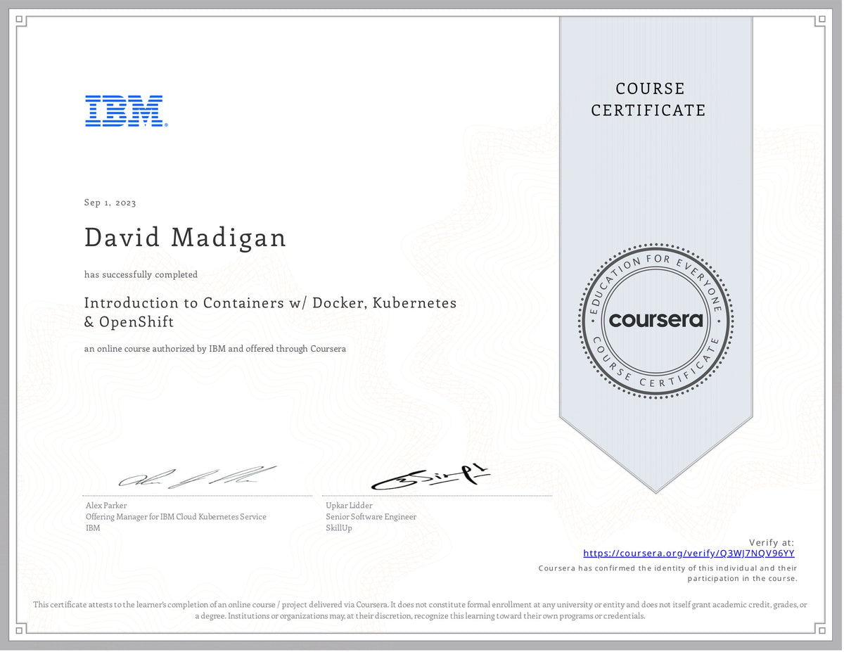 Introduction to Containers w/ Docker, Kubernetes & OpenShift