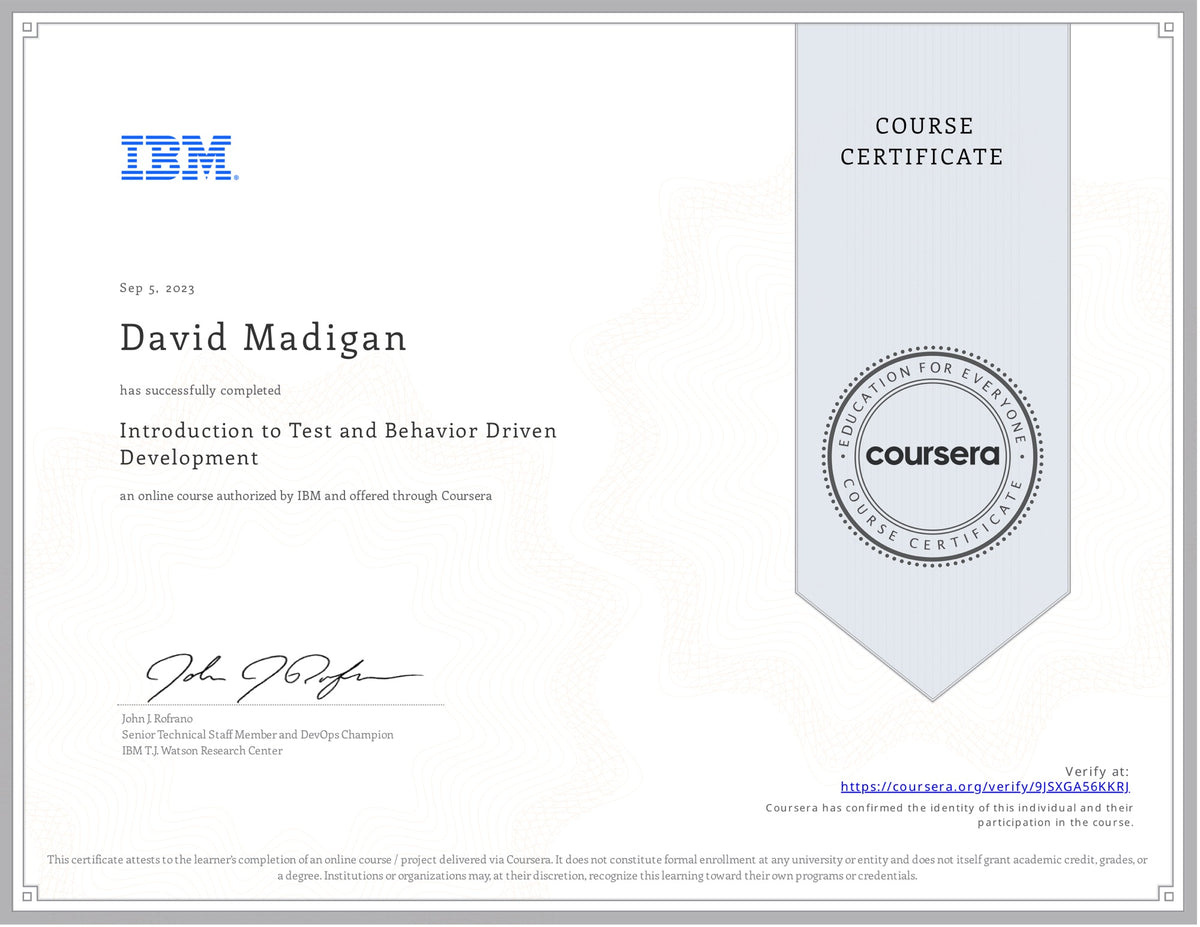 Introduction to Test and Behavior Driven Development